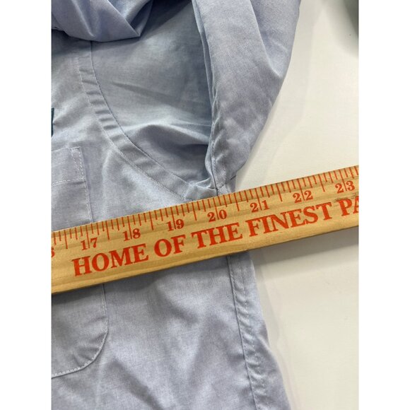 Kur̈yakyn Logo Mens Small Long Sleeve Button-Up Shirt Light Blue Embroidered - Picture 7 of 7